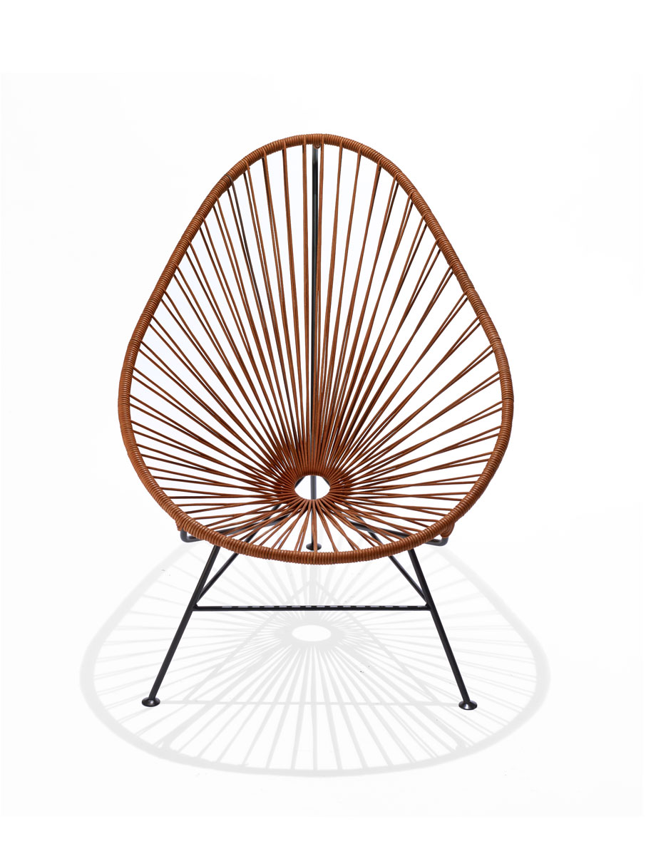 Original Acapulco Chair mit Lederbezug
