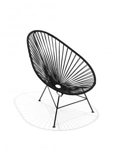 Original Acapulco Chair „Leder” – in 2 Farben – Schwarz