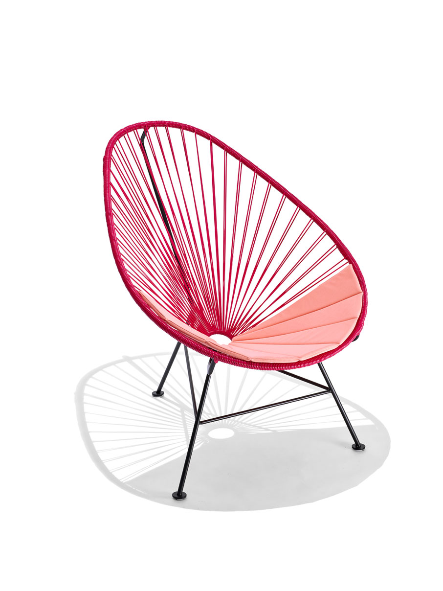 Acapulco-Chair-Kissen-Nidito-flamingo Original Acapulco Chair mit Sitzkissen Nidito in der Farbe flamingo