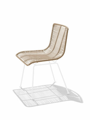 Der Rosalita Chair von VIVA MEXICO CHAIR in Beige-Weiss