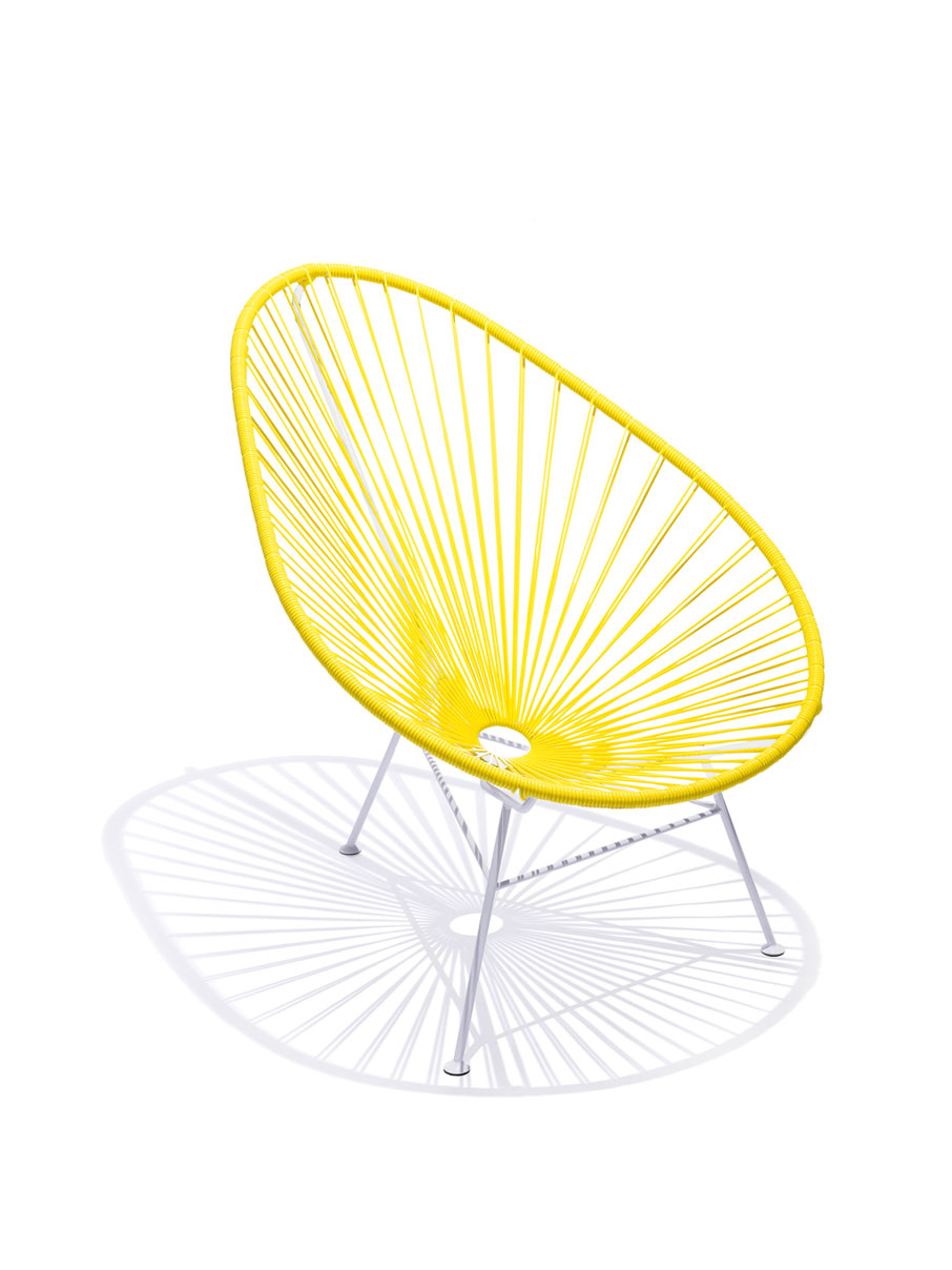 Acapulco-Chair_Zitrone-weiss Acapulco Chair / Mexico Stuhl in der Farbe Zitrone-Weiss