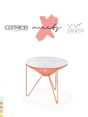 VIVA MEXICO CHAIR® Beistelltisch in der Farbe Beige - Weiss Kooperation Catrice